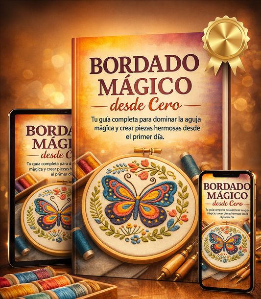 Bordado Mágico desde cero +Videos tutoriales +50.000 Plantillas + 7 Bonus de Regalo